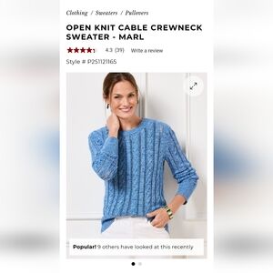 Talbots Light Blue Textured Sweater